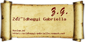 Zöldhegyi Gabriella névjegykártya