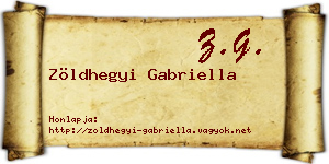 Zöldhegyi Gabriella névjegykártya